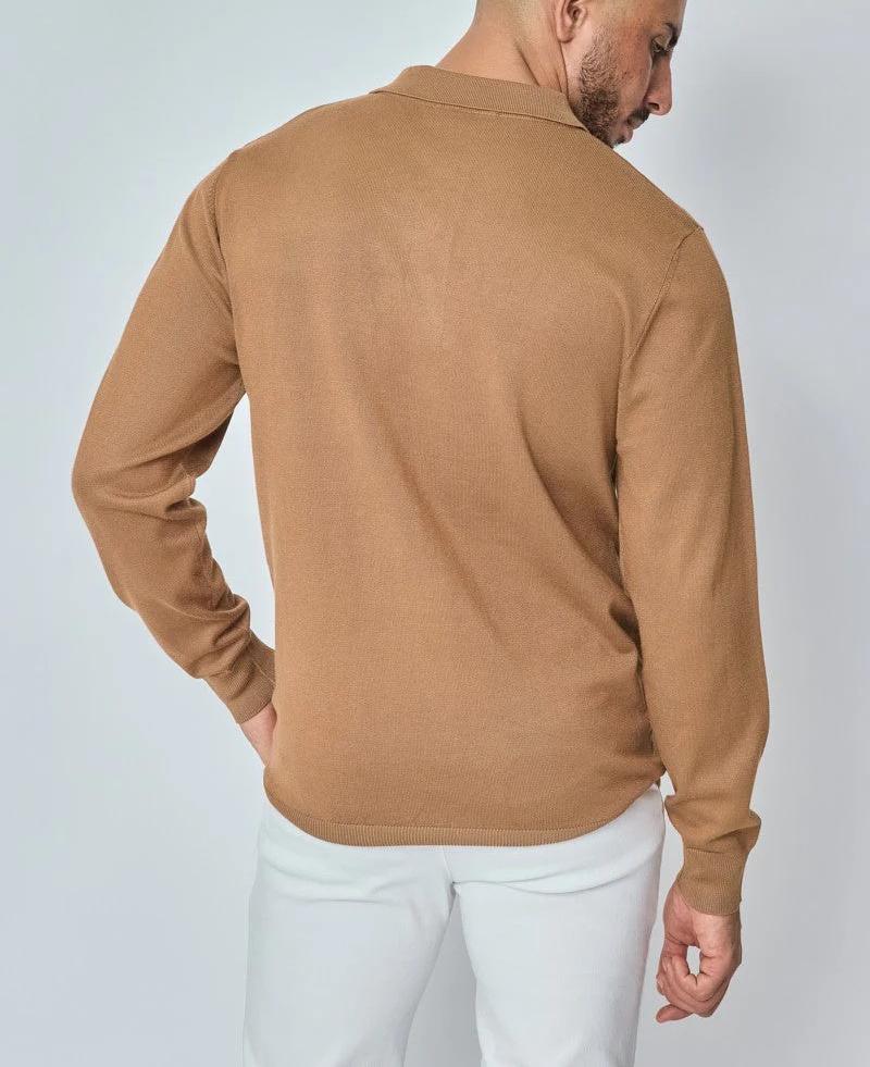 CLEARANCE🔥 Men's Casual and Comfortable Solid Color Lapel Long Sleeve POLO Shirt