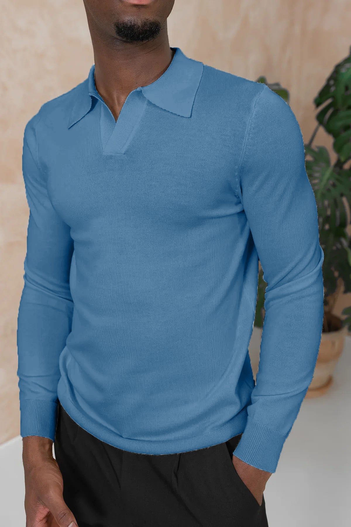 CLEARANCE🔥 Men's Casual Comfortable Collared Long-Sleeved Polo Shirt