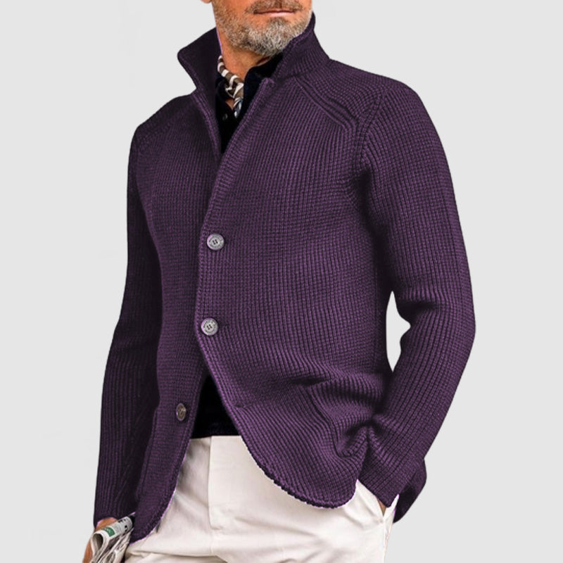 Men's Cashmere Elegant Lapel Knitted Pocket Jacket( Buy 2 Free Shipping )