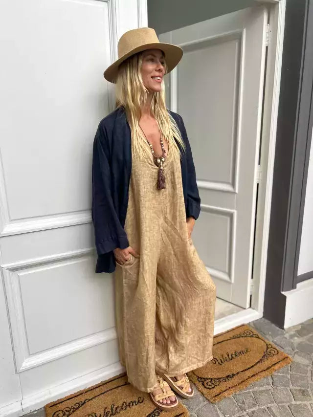 Cotton and Linen Jumpsuit
