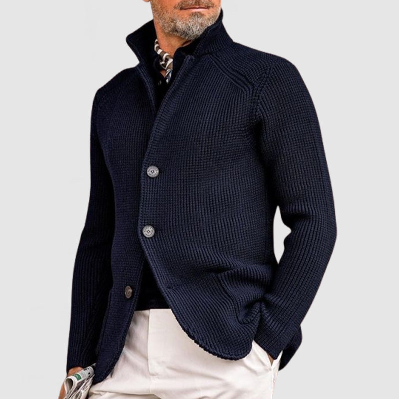 Men's Cashmere Elegant Lapel Knitted Pocket Jacket( Buy 2 Free Shipping )