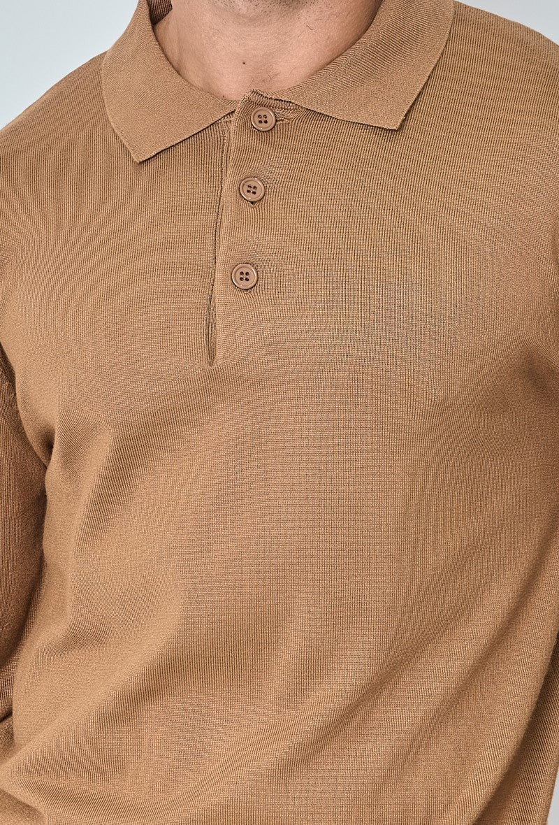 CLEARANCE🔥 Men's Casual and Comfortable Solid Color Lapel Long Sleeve POLO Shirt