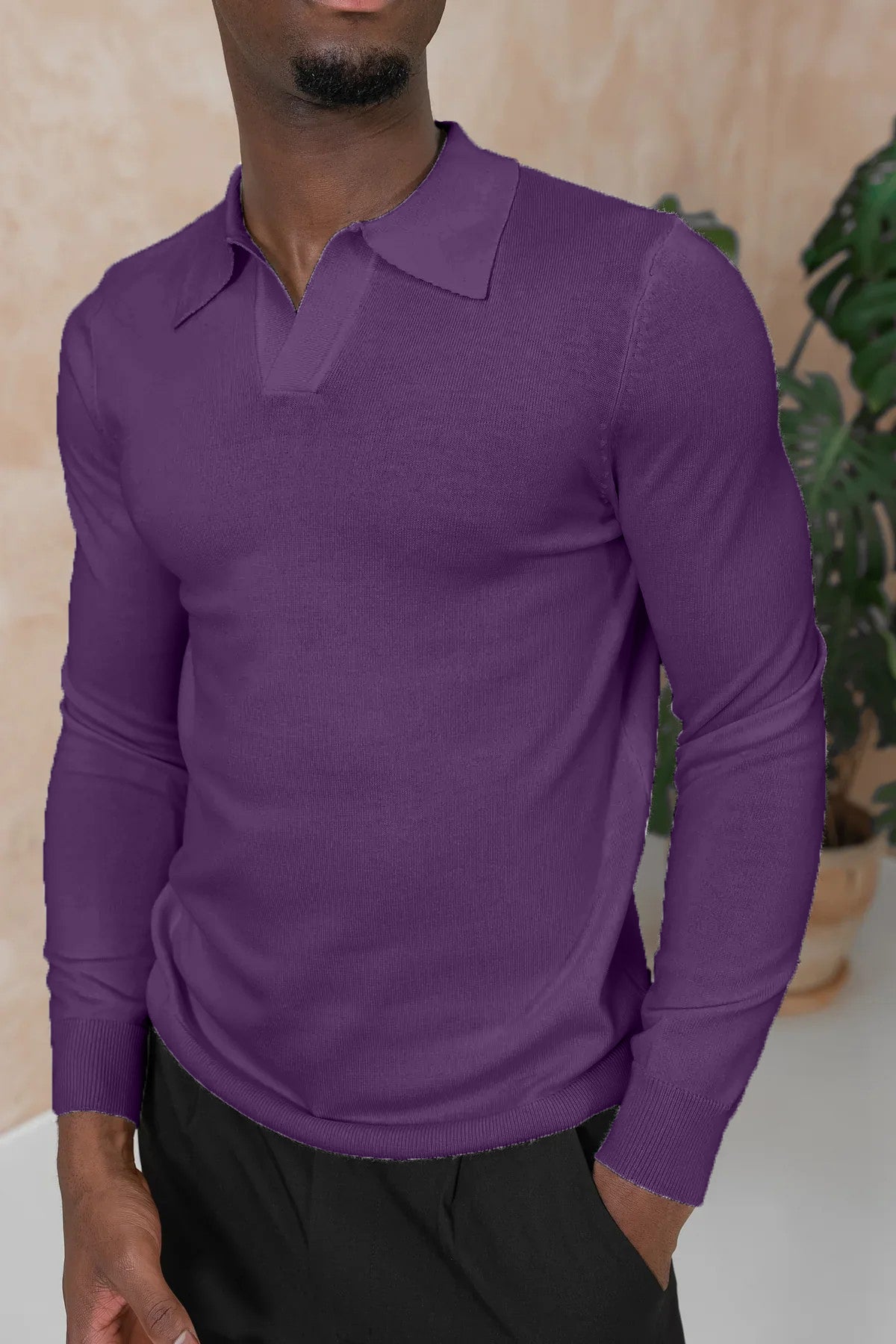 CLEARANCE🔥 Men's Casual Comfortable Collared Long-Sleeved Polo Shirt