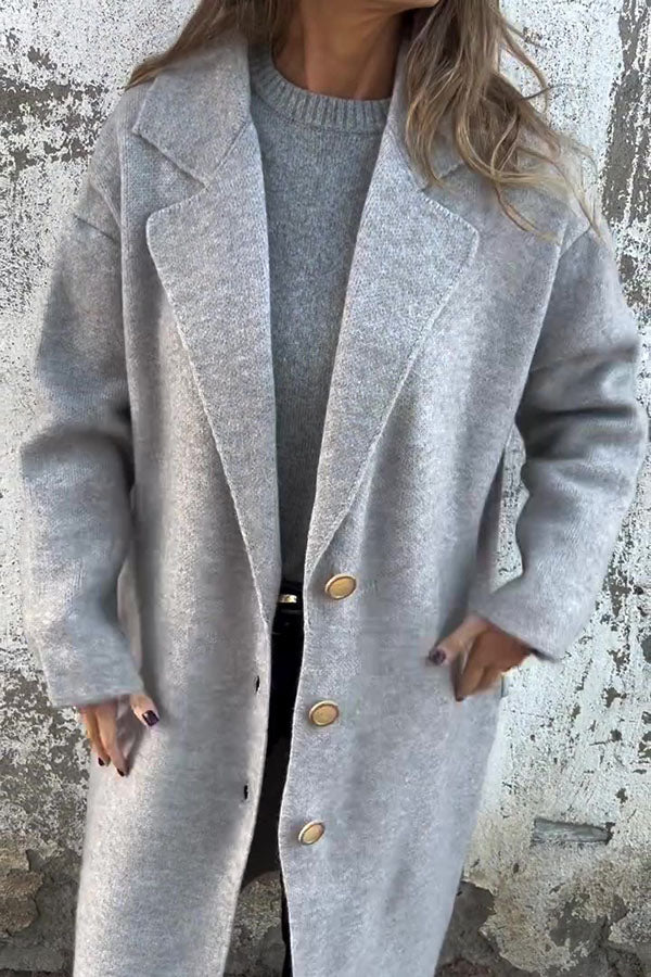 CLEARANCE SALE🔥Solid Color Lapel Long Sleeve Loose Casual Jacket- 48% OFF