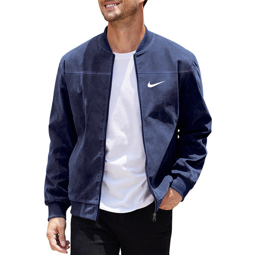 2026 Men's Suede Bomber Jacket