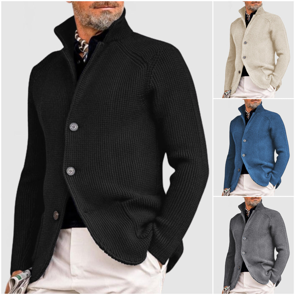Men's Cashmere Elegant Lapel Knitted Pocket Jacket( Buy 2 Free Shipping )