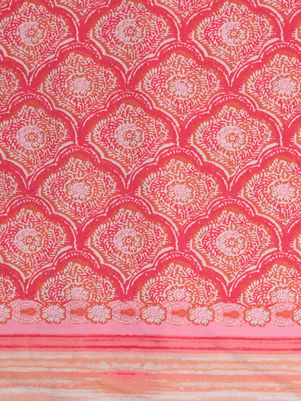 NEW🔥 Drawstring Round Neck Printed Dress