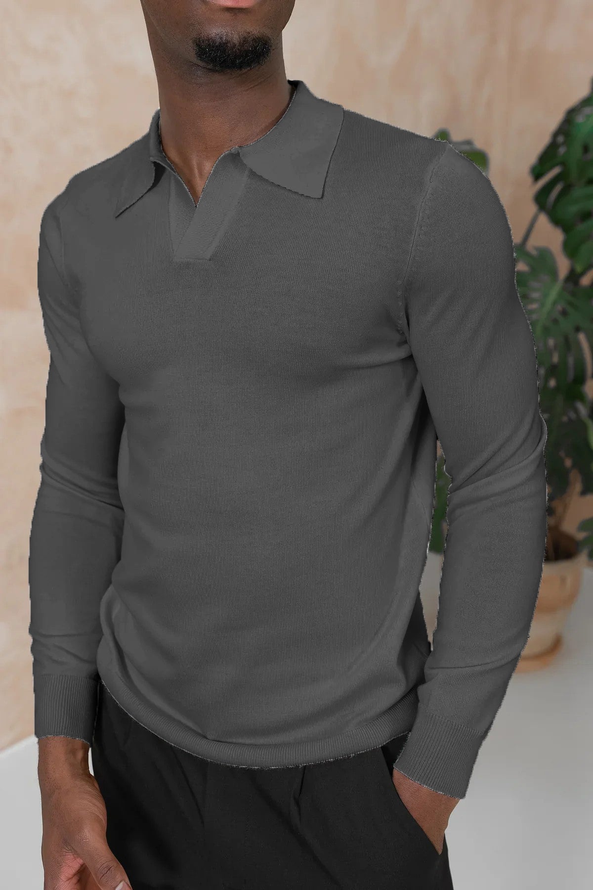 CLEARANCE🔥 Men's Casual Comfortable Collared Long-Sleeved Polo Shirt