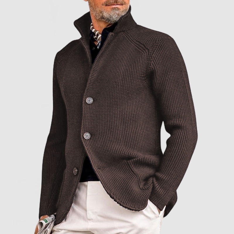 Men's Cashmere Elegant Lapel Knitted Pocket Jacket( Buy 2 Free Shipping )
