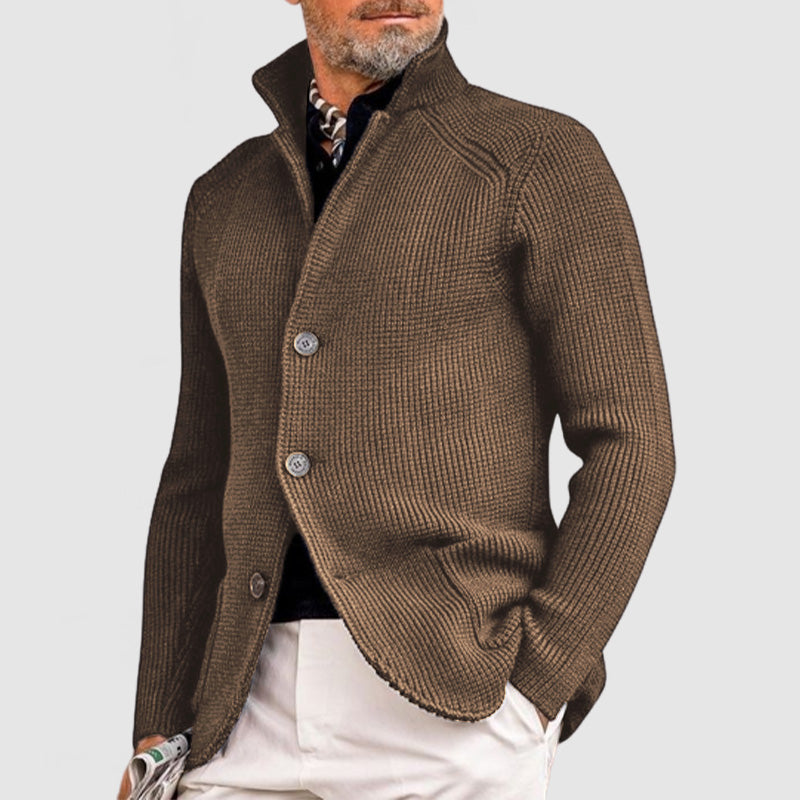 Men's Cashmere Elegant Lapel Knitted Pocket Jacket( Buy 2 Free Shipping )